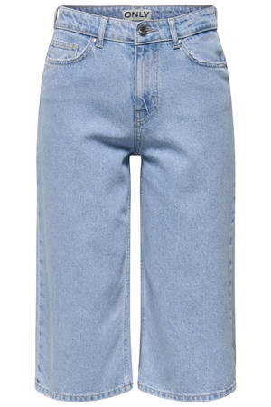 regular high waist casual short light blue denim