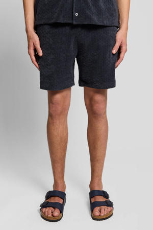 slim casual short donkerblauw