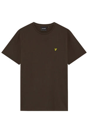 regular T-shirt donkerbruin