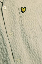 thumbnail: Lyle & Scott regular casual overhemd met textuur lichtkaki