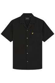 thumbnail: Lyle & Scott regular casual overhemd met textuur zwart