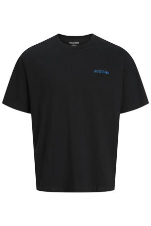 relaxed T-shirt met backprint - zwart