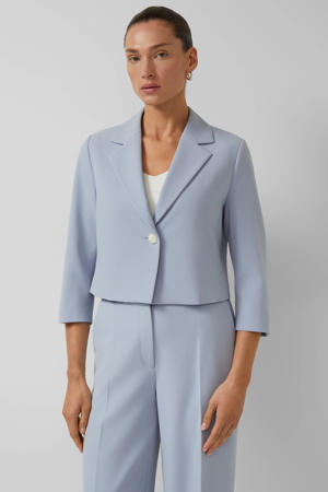 cropped blazer lichtblauw