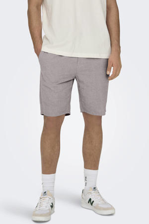 ONSLINUS 0007 casual short met linnen taupe