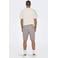 ONLY & SONS loose fit casual short met linnen - taupe