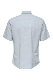 thumbnail: ONLY & SONS slim casual overhemd met linnen lichtblauw
