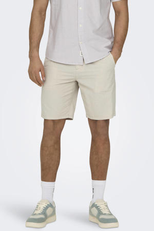 ONSLEO regular seersucker short beige