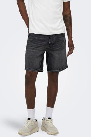 ONSEDGE straight short black denim
