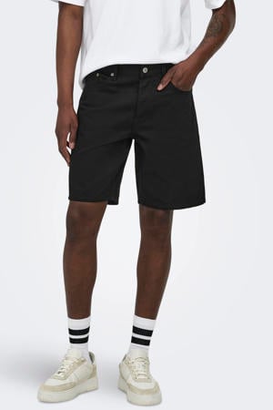 ONSEDGE straight short black denim