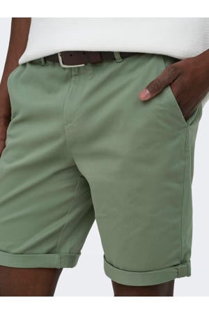 ONSSAUL regular chino short groen