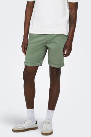 ONSSAUL regular chino short groen