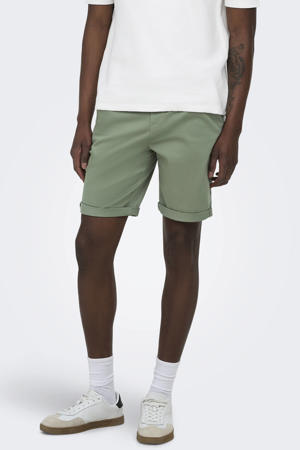 ONSSAUL regular chino short groen
