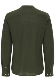 thumbnail: ONLY & SONS slim casual overhemd met linnen donkergroen