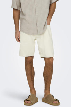ONSEDGE straight denim short ecru