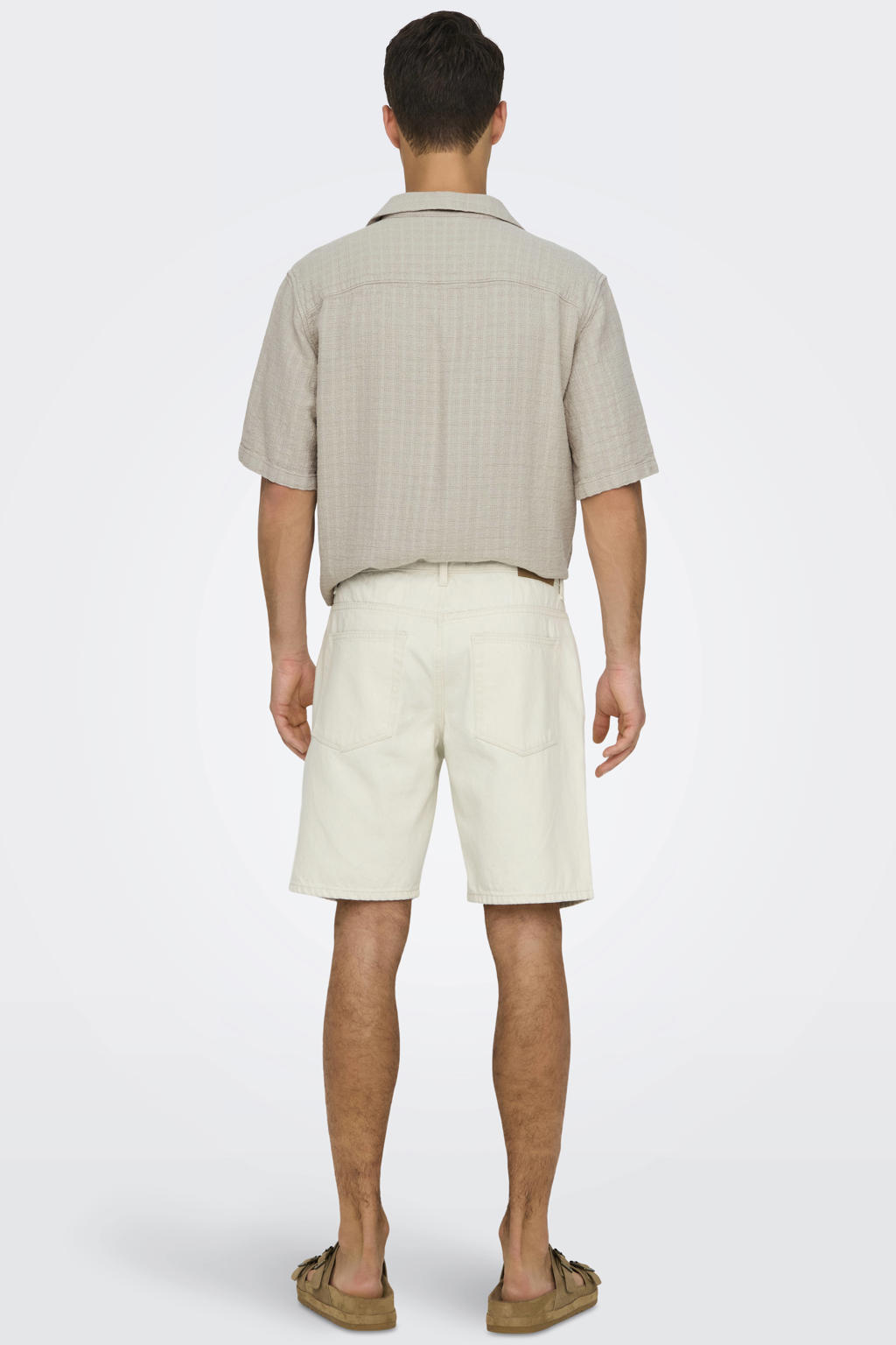 ONLY & SONS ONSEDGE straight denim short ecru