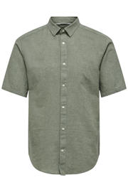 thumbnail: ONLY & SONS slim casual overhemd met linnen