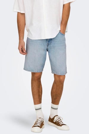 ONSEDGE straight short light blue denim