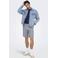ONLY & SONS ONSMARK regular chino short met linnen grijsblauw