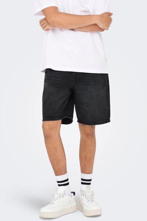 ONSEDGE straight regular waist short black denim