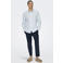 ONLY & SONS slim casual overhemd met linnen lichtblauw