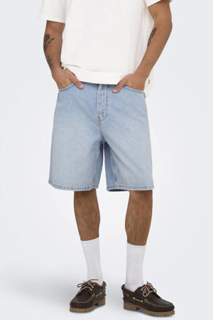 ONSFADE regular waist short light blue denim