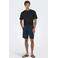 ONLY & SONS ONSLEO regular seersucker short donkerblauw