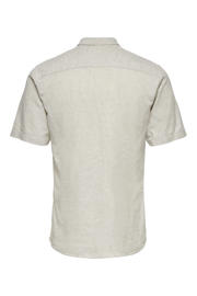 thumbnail: ONLY & SONS slim casual overhemd met linnen beige
