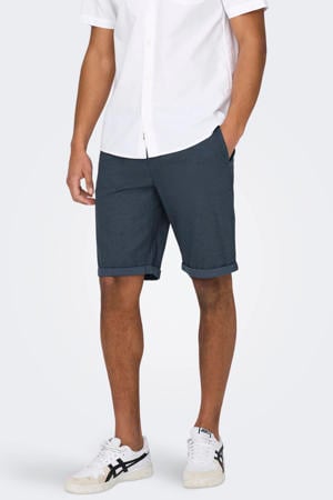 ONSPETER regular chino short donkerblauw