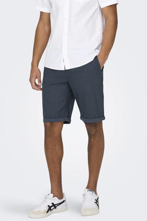 ONSPETER regular chino short donkerblauw