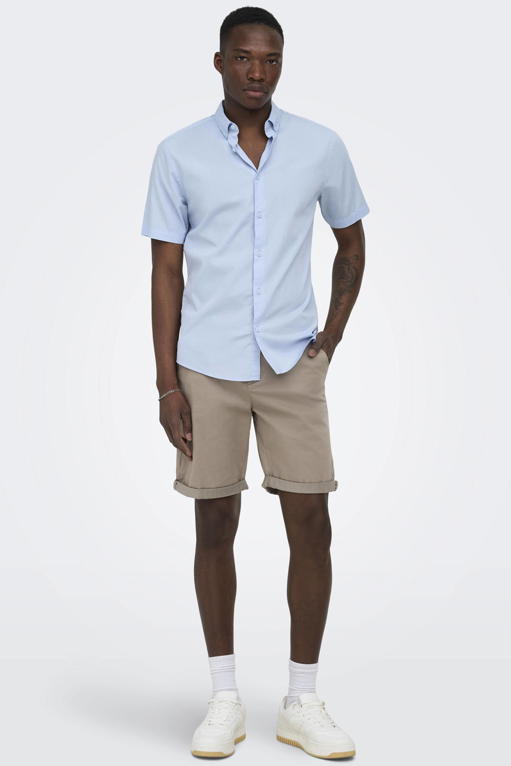 ONLY & SONS ONSSAUL regular chino short beige