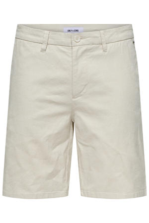 ONSMARK regular chino short met linnen beige