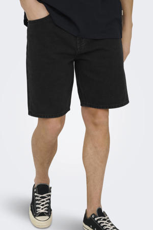 ONSEDGE denim straight casual short zwart
