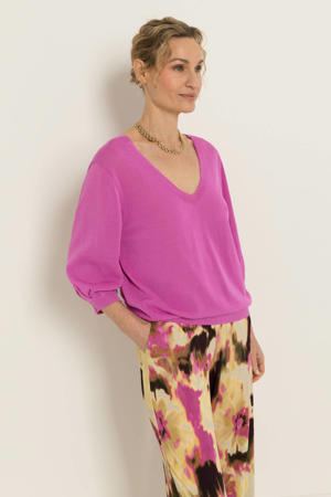 gebreide trui roze