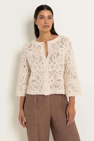 gehaakt vestjasje beige
