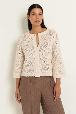 gehaakt vestjasje beige