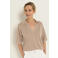 CLAUDIA BY CLAUDIA STRÄTER fijn gebreide top beige
