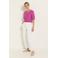 CLAUDIA BY CLAUDIA STRÄTER barrel regular waist broek wit