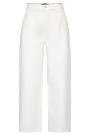 barrel regular waist broek wit