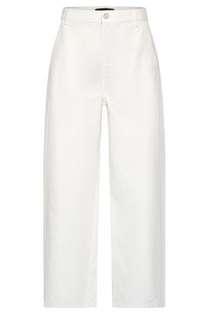 barrel regular waist broek wit