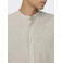 ONLY & SONS slim casual overhemd met linnen beige