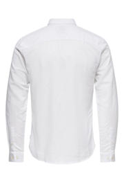 thumbnail: ONLY & SONS slim casual overhemd met linnen wit