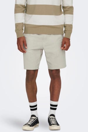 ONSLINUS 0007 casual short met linnen beige