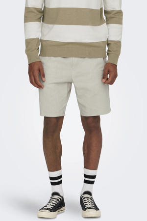 ONSLINUS 0007 casual short met linnen beige