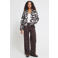 ICHI jacket met print - bruin