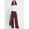 ICHI high waist wide leg broek - donkerrood