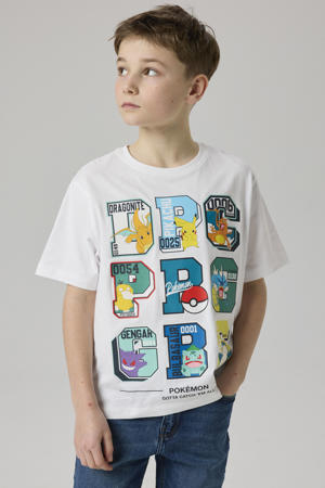 Pokemon regular fit T-shirt met print - wit