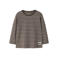 NAME IT MINI rechtvallend gestreepte longsleeve met borduursels - bruin