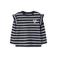 NAME IT MINI longsleeve met glitter - donkerblauw/wit