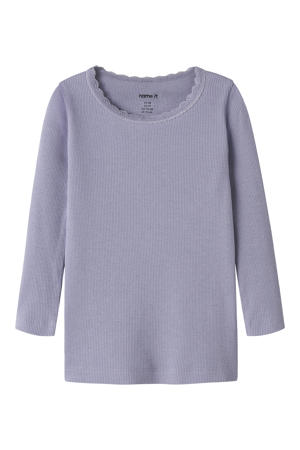rechtvallend longsleeve - paars