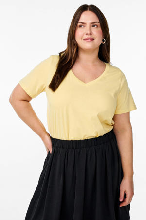 T-shirt lichtgeel